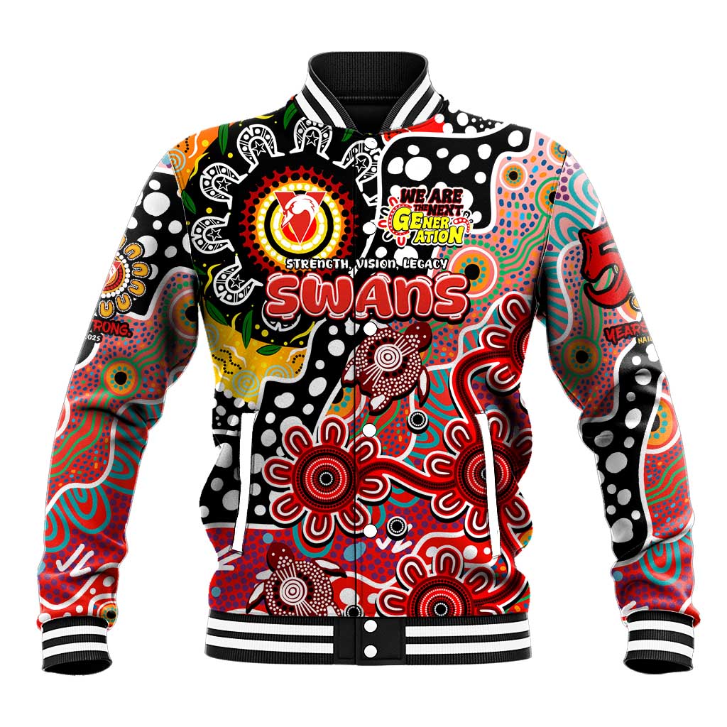 Personalised Swans AFL Celebrating 50 Years of Naidoc Baseball Jacket NAIDOC Week 2025 Aboriginal