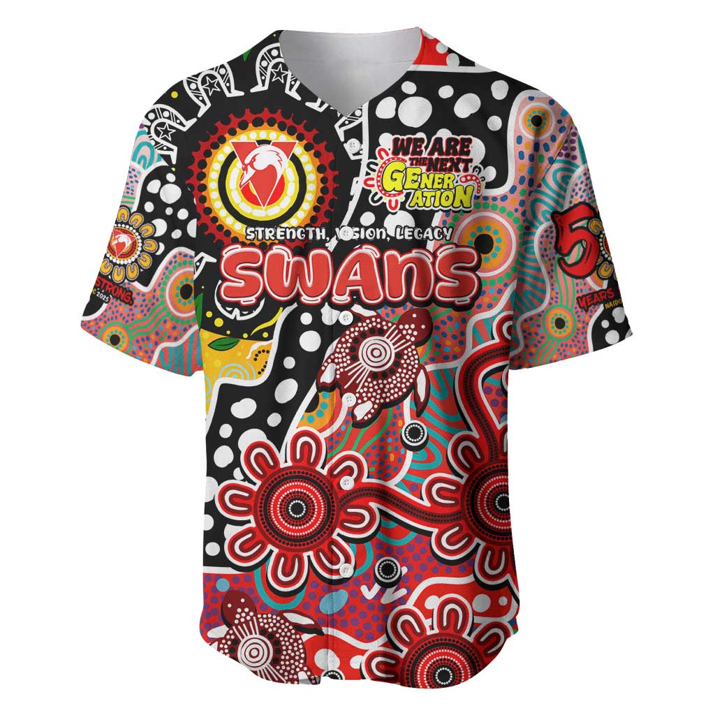 Personalised Swans AFL Celebrating 50 Years of Naidoc Baseball Jersey NAIDOC Week 2025 Aboriginal