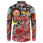 Personalised Swans AFL Celebrating 50 Years of Naidoc Button Sweatshirt NAIDOC Week 2025 Aboriginal