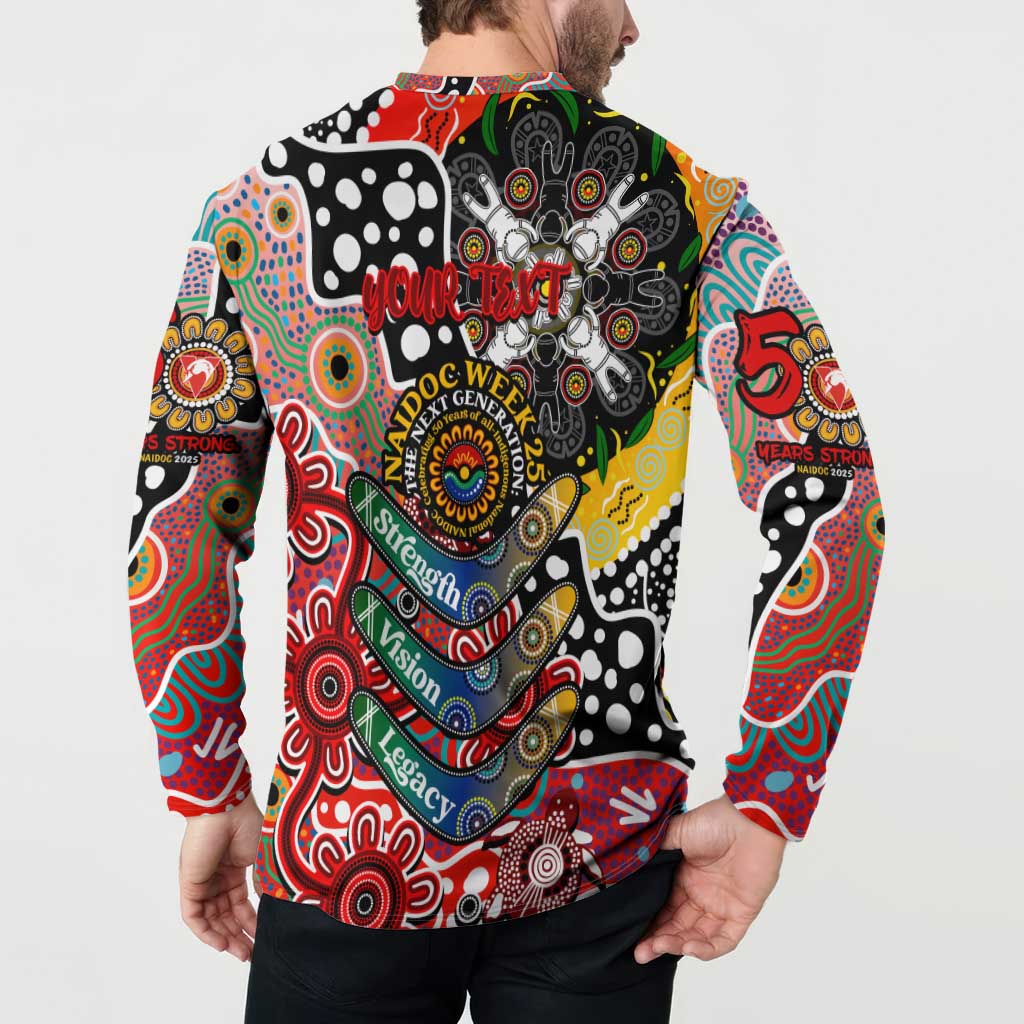 Personalised Swans AFL Celebrating 50 Years of Naidoc Button Sweatshirt NAIDOC Week 2025 Aboriginal