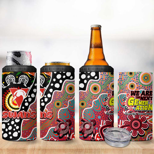 Swans AFL Celebrating 50 Years of Naidoc 4 in 1 Can Cooler Tumbler NAIDOC Week 2025 Aboriginal