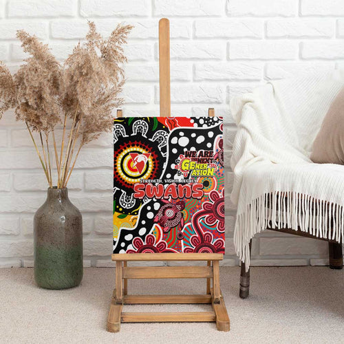 Swans AFL Celebrating 50 Years of Naidoc Canvas Wall Art NAIDOC Week 2025 Aboriginal