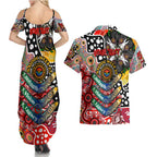 Personalised Swans AFL Celebrating 50 Years of Naidoc Couples Matching Summer Maxi Dress and Hawaiian Shirt NAIDOC Week 2025 Aboriginal