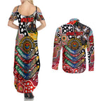 Personalised Swans AFL Celebrating 50 Years of Naidoc Couples Matching Summer Maxi Dress and Long Sleeve Button Shirt NAIDOC Week 2025 Aboriginal