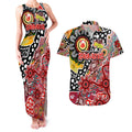 Personalised Swans AFL Celebrating 50 Years of Naidoc Couples Matching Tank Maxi Dress and Hawaiian Shirt NAIDOC Week 2025 Aboriginal