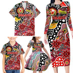 Personalised Swans AFL Celebrating 50 Years of Naidoc Family Matching Long Sleeve Bodycon Dress and Hawaiian Shirt NAIDOC Week 2025 Aboriginal