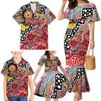 Personalised Swans AFL Celebrating 50 Years of Naidoc Family Matching Mermaid Dress and Hawaiian Shirt NAIDOC Week 2025 Aboriginal