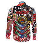 Personalised Swans AFL Celebrating 50 Years of Naidoc Family Matching Off The Shoulder Long Sleeve Dress and Hawaiian Shirt NAIDOC Week 2025 Aboriginal