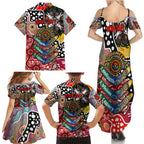 Personalised Swans AFL Celebrating 50 Years of Naidoc Family Matching Summer Maxi Dress and Hawaiian Shirt NAIDOC Week 2025 Aboriginal