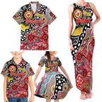 Personalised Swans AFL Celebrating 50 Years of Naidoc Family Matching Tank Maxi Dress and Hawaiian Shirt NAIDOC Week 2025 Aboriginal