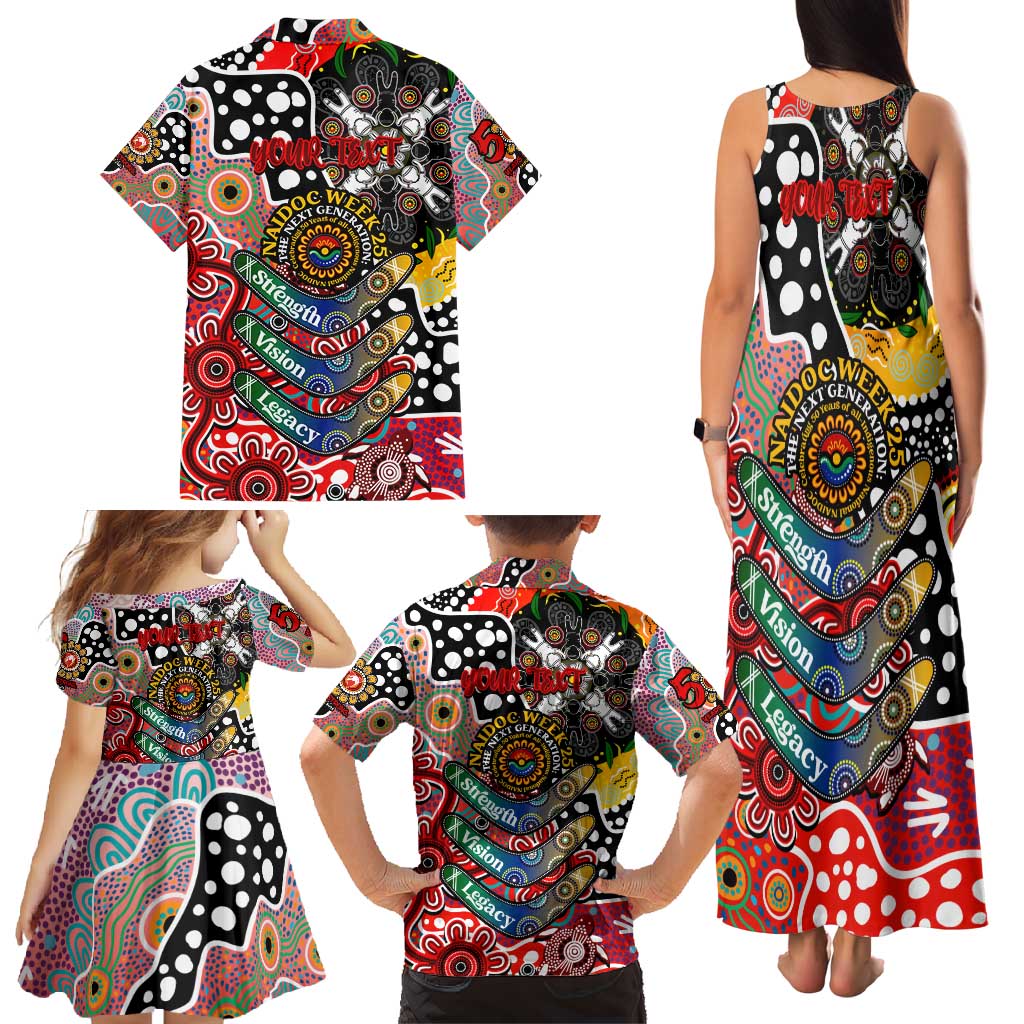 Personalised Swans AFL Celebrating 50 Years of Naidoc Family Matching Tank Maxi Dress and Hawaiian Shirt NAIDOC Week 2025 Aboriginal