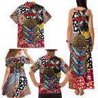 Personalised Swans AFL Celebrating 50 Years of Naidoc Family Matching Tank Maxi Dress and Hawaiian Shirt NAIDOC Week 2025 Aboriginal