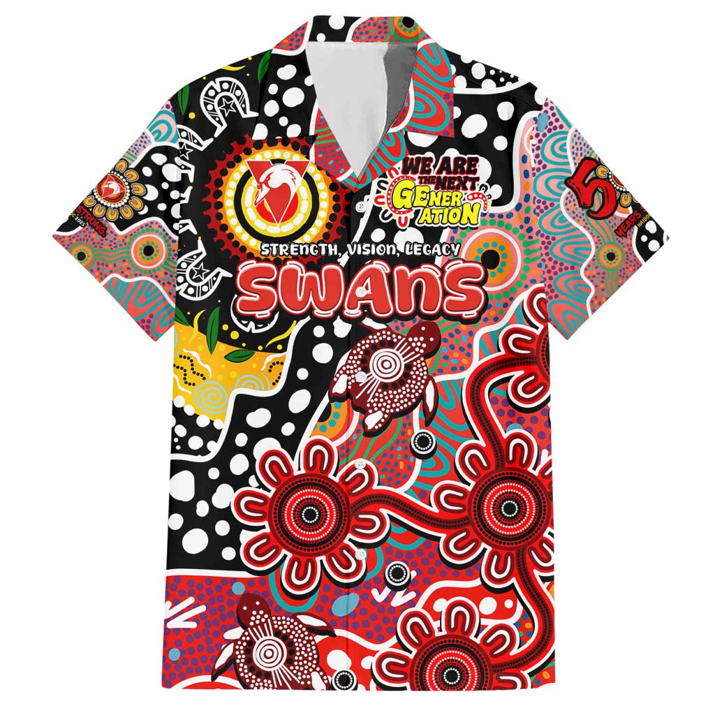 Personalised Swans AFL Celebrating 50 Years of Naidoc Hawaiian Shirt NAIDOC Week 2025 Aboriginal