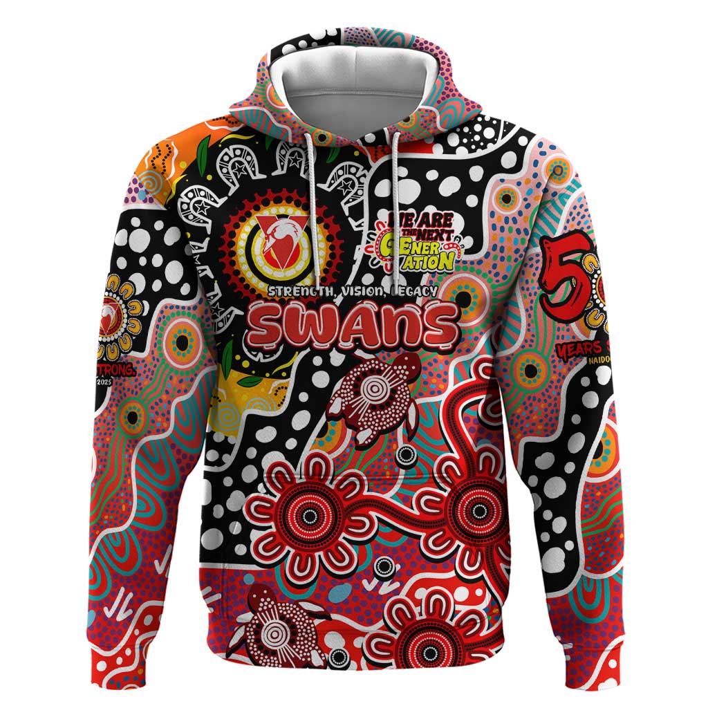 Personalised Swans AFL Celebrating 50 Years of Naidoc Hoodie NAIDOC Week 2025 Aboriginal