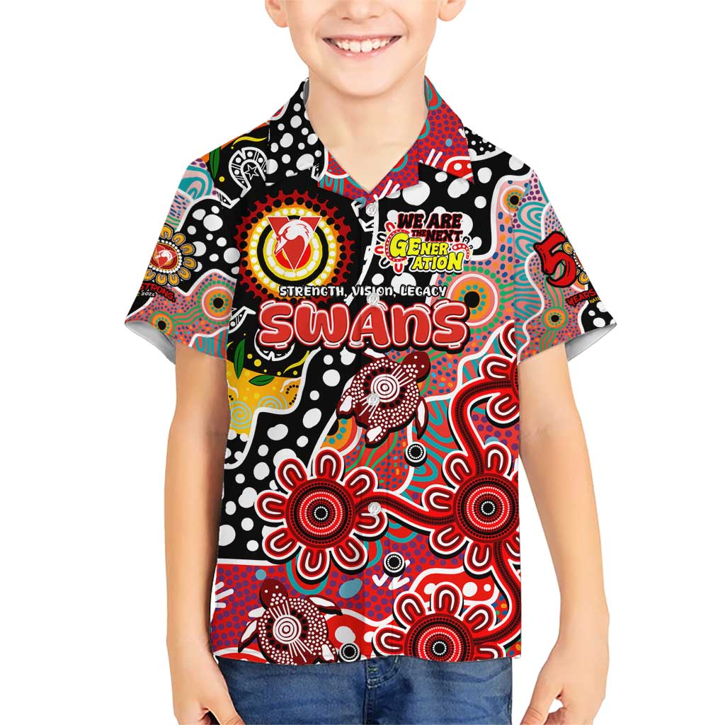 Personalised Swans AFL Celebrating 50 Years of Naidoc Kid Hawaiian Shirt NAIDOC Week 2025 Aboriginal