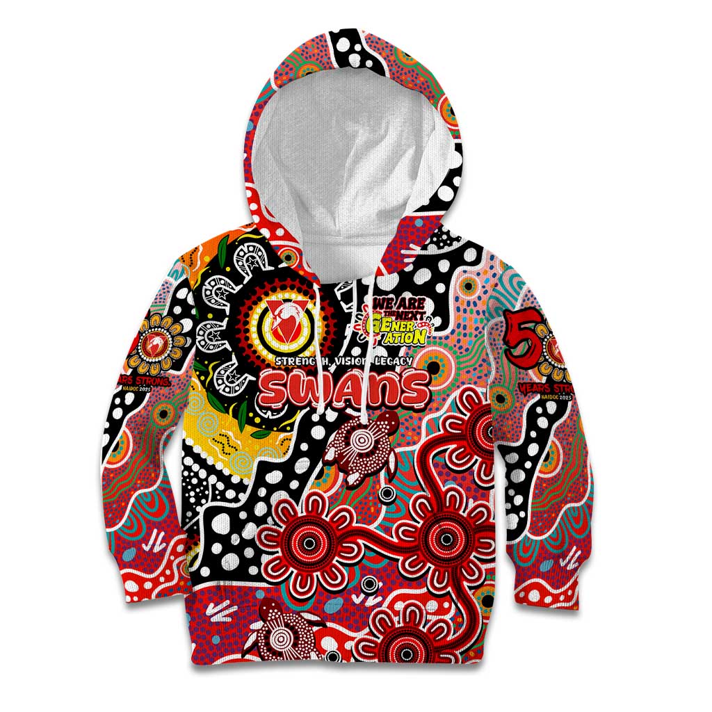 Personalised Swans AFL Celebrating 50 Years of Naidoc Kid Hoodie NAIDOC Week 2025 Aboriginal