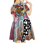Personalised Swans AFL Celebrating 50 Years of Naidoc Kid Short Sleeve Dress NAIDOC Week 2025 Aboriginal