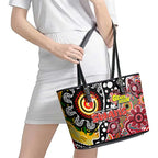 Swans AFL Celebrating 50 Years of Naidoc Leather Tote Bag NAIDOC Week 2025 Aboriginal
