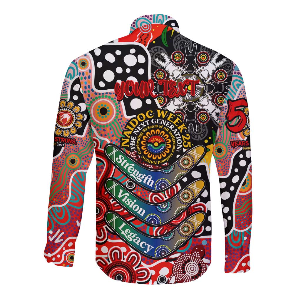 Personalised Swans AFL Celebrating 50 Years of Naidoc Long Sleeve Button Shirt NAIDOC Week 2025 Aboriginal