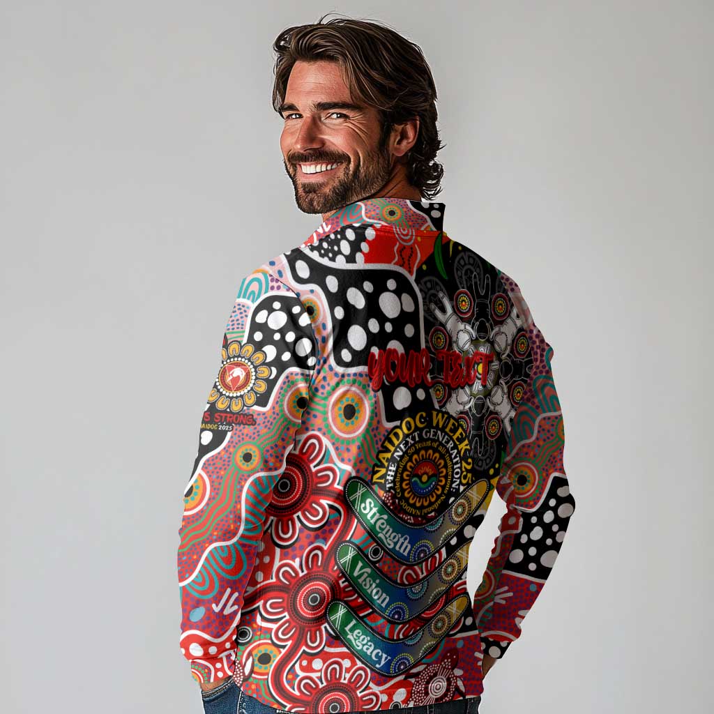 Personalised Swans AFL Celebrating 50 Years of Naidoc Long Sleeve Polo Shirt NAIDOC Week 2025 Aboriginal