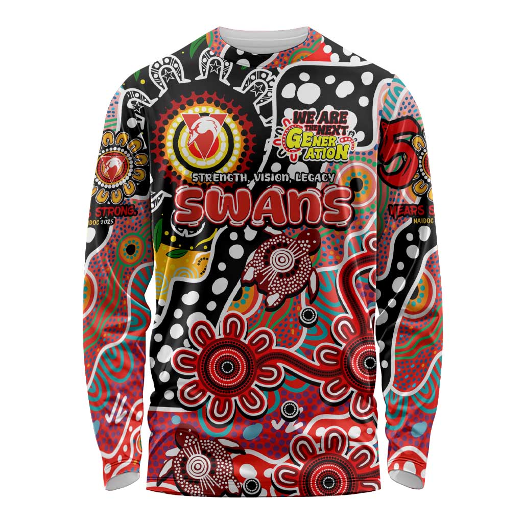 Personalised Swans AFL Celebrating 50 Years of Naidoc Long Sleeve Shirt NAIDOC Week 2025 Aboriginal