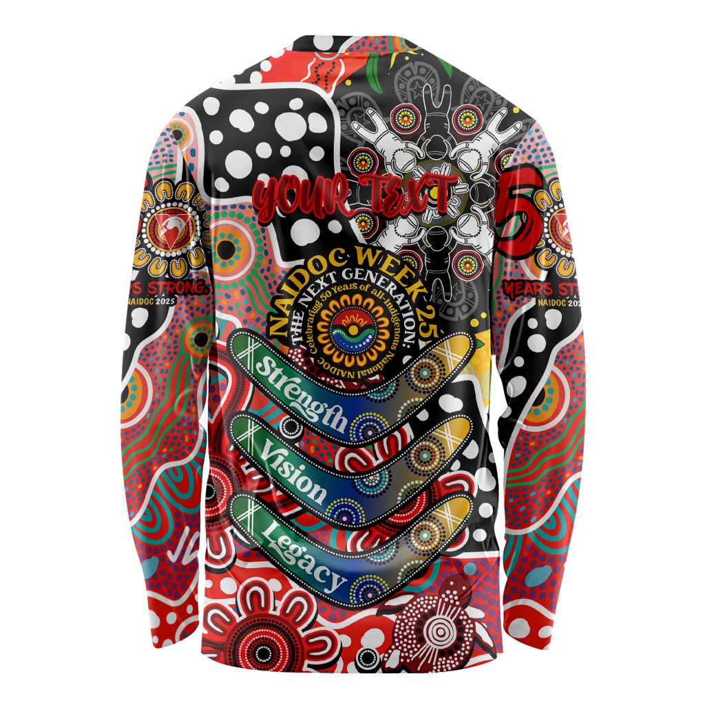Personalised Swans AFL Celebrating 50 Years of Naidoc Long Sleeve Shirt NAIDOC Week 2025 Aboriginal
