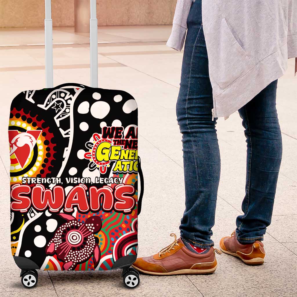 Swans AFL Celebrating 50 Years of Naidoc Luggage Cover NAIDOC Week 2025 Aboriginal