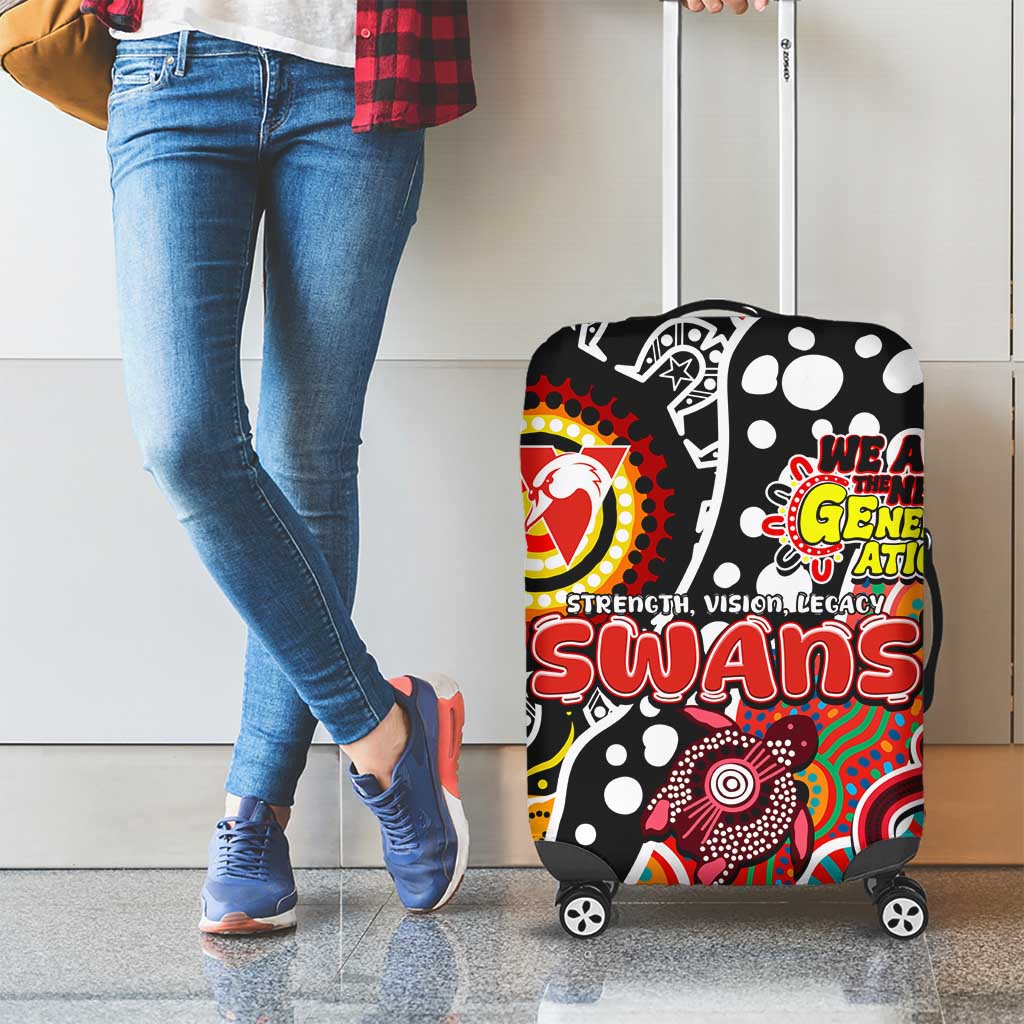 Swans AFL Celebrating 50 Years of Naidoc Luggage Cover NAIDOC Week 2025 Aboriginal