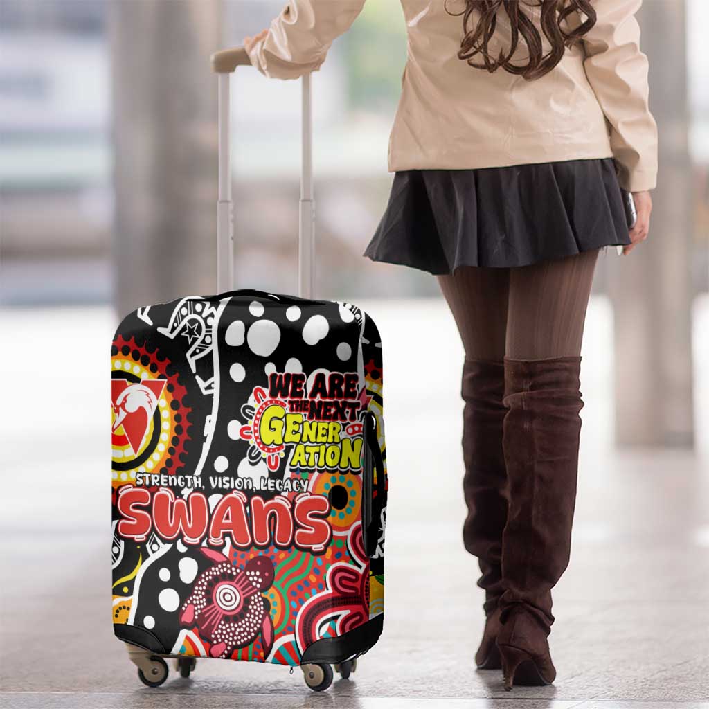 Swans AFL Celebrating 50 Years of Naidoc Luggage Cover NAIDOC Week 2025 Aboriginal