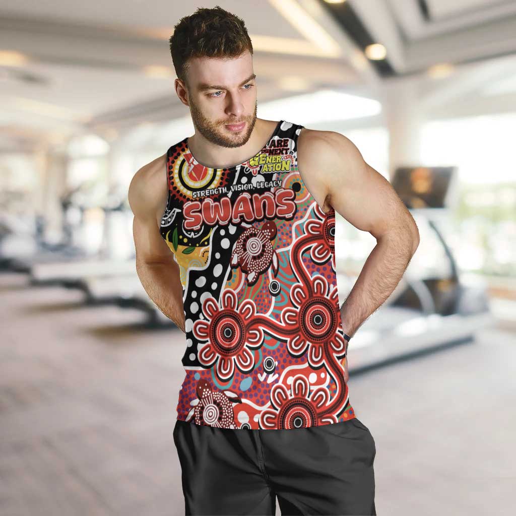 Personalised Swans AFL Celebrating 50 Years of Naidoc Men Tank Top NAIDOC Week 2025 Aboriginal