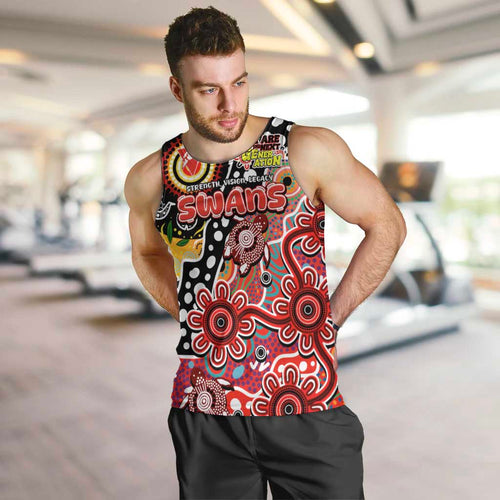 Personalised Swans AFL Celebrating 50 Years of Naidoc Men Tank Top NAIDOC Week 2025 Aboriginal