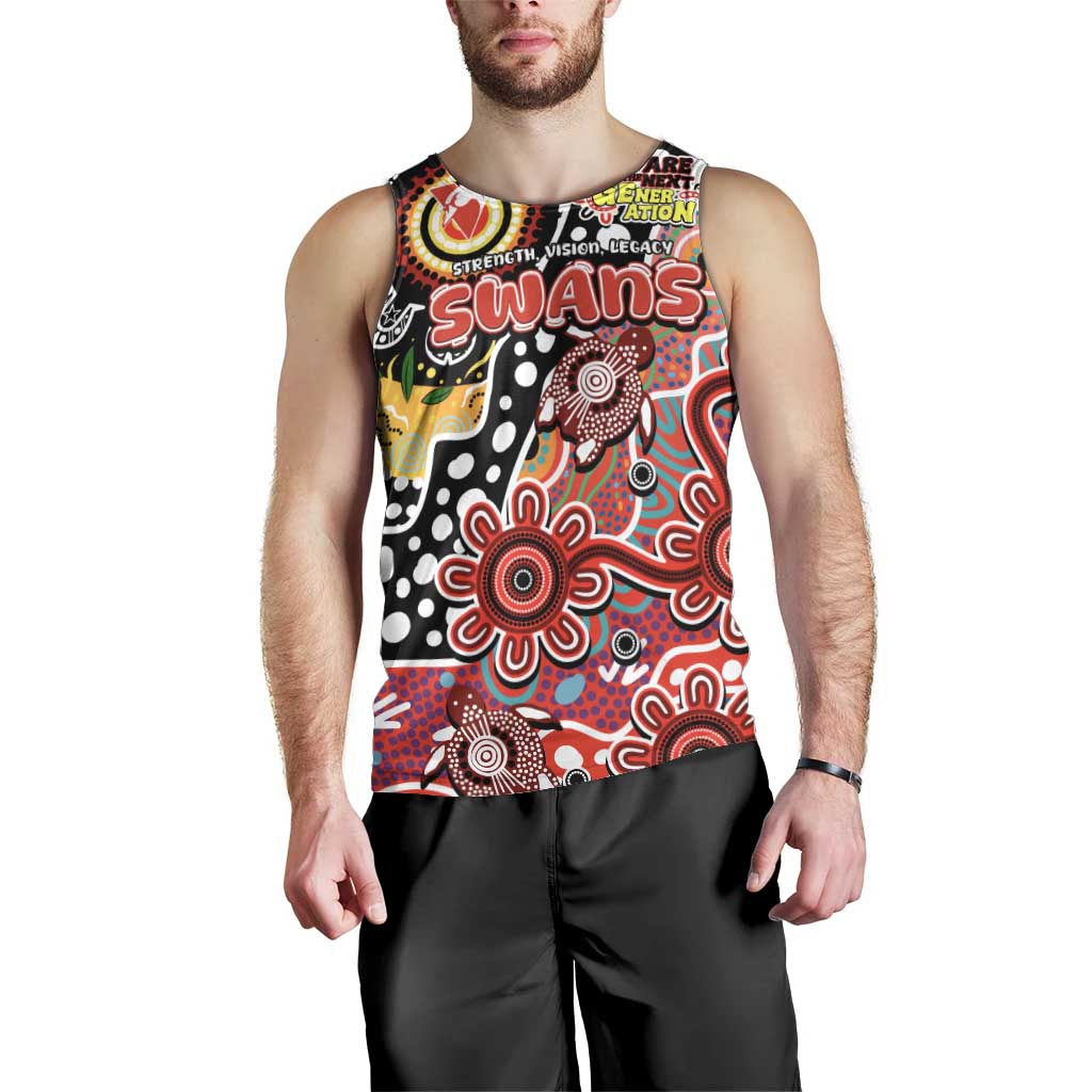 Personalised Swans AFL Celebrating 50 Years of Naidoc Men Tank Top NAIDOC Week 2025 Aboriginal