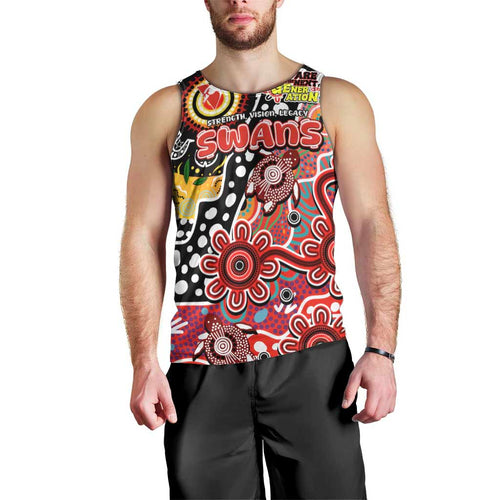 Personalised Swans AFL Celebrating 50 Years of Naidoc Men Tank Top NAIDOC Week 2025 Aboriginal