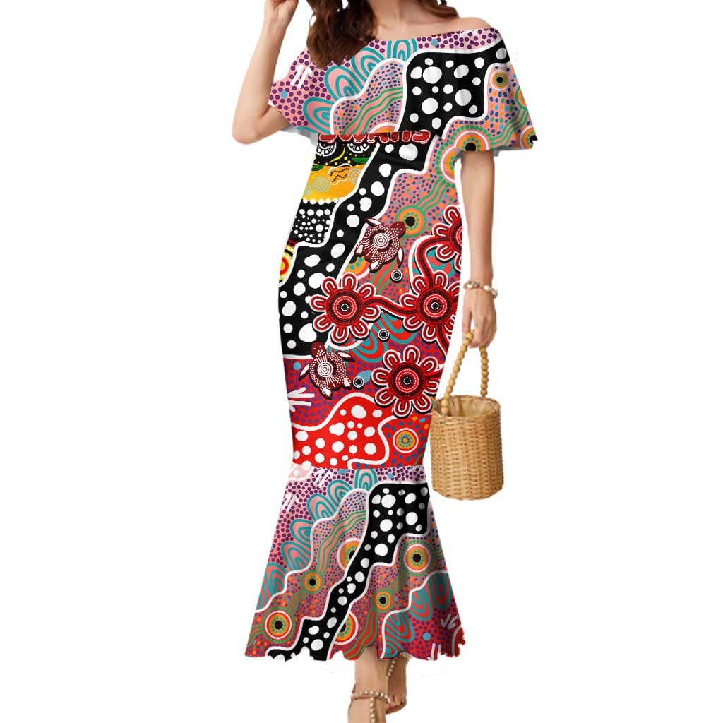 Personalised Swans AFL Celebrating 50 Years of Naidoc Mermaid Dress NAIDOC Week 2025 Aboriginal