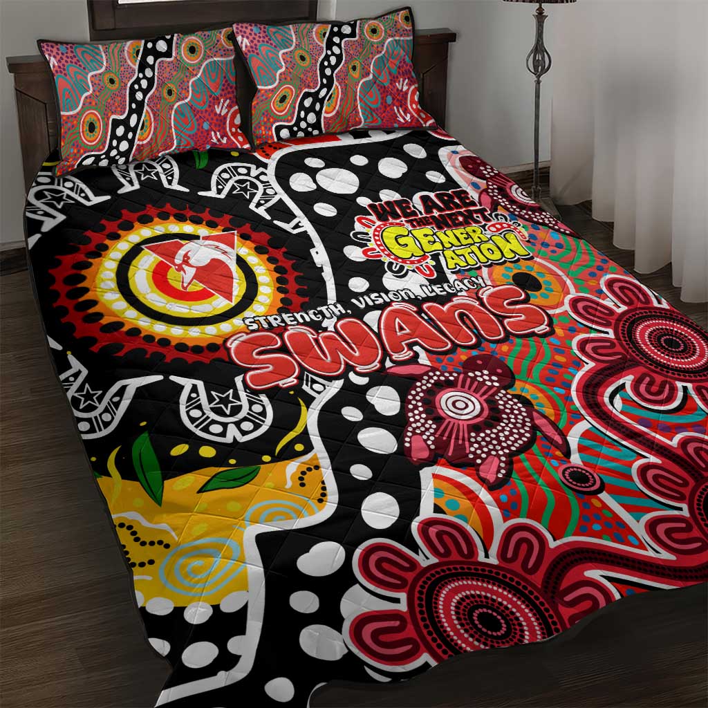 Swans AFL Celebrating 50 Years of Naidoc Quilt Bed Set NAIDOC Week 2025 Aboriginal