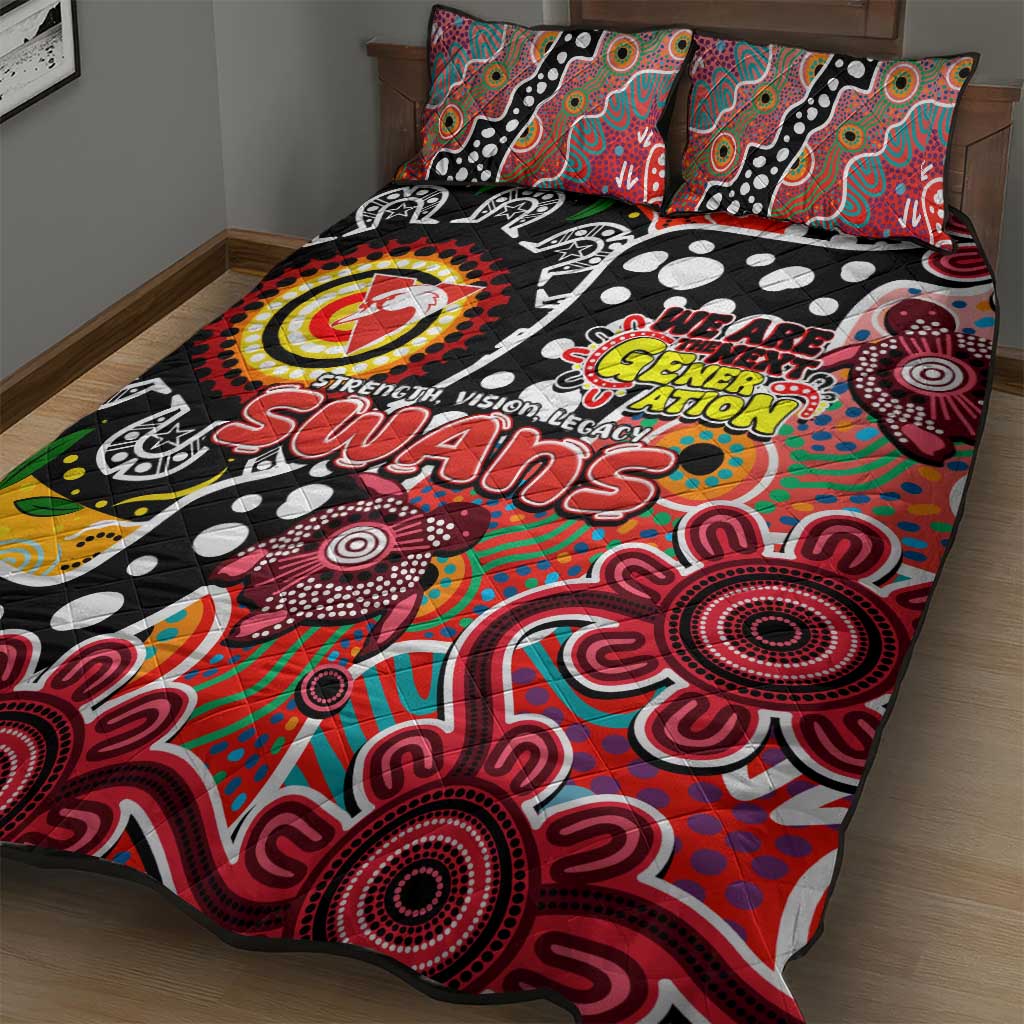 Swans AFL Celebrating 50 Years of Naidoc Quilt Bed Set NAIDOC Week 2025 Aboriginal
