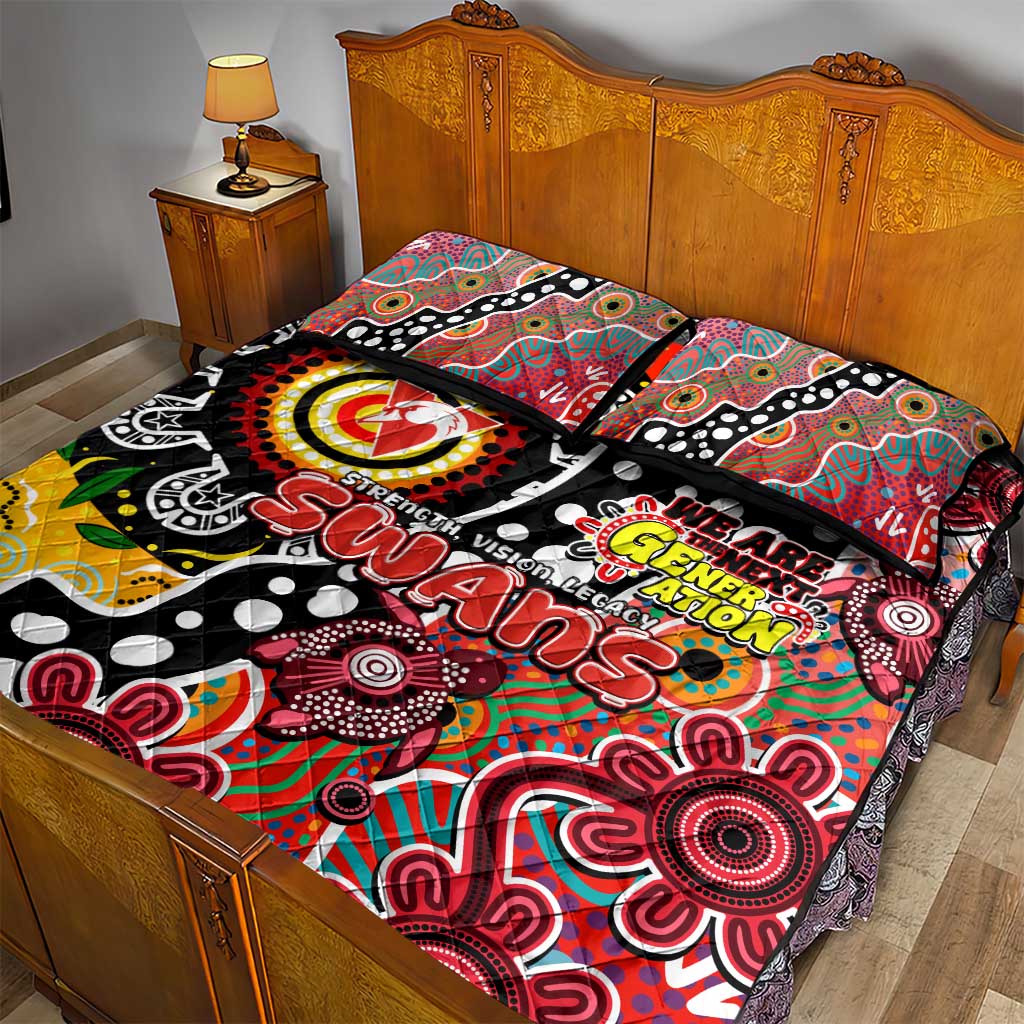 Swans AFL Celebrating 50 Years of Naidoc Quilt Bed Set NAIDOC Week 2025 Aboriginal