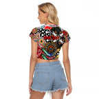 Personalised Swans AFL Celebrating 50 Years of Naidoc Raglan Cropped T Shirt NAIDOC Week 2025 Aboriginal