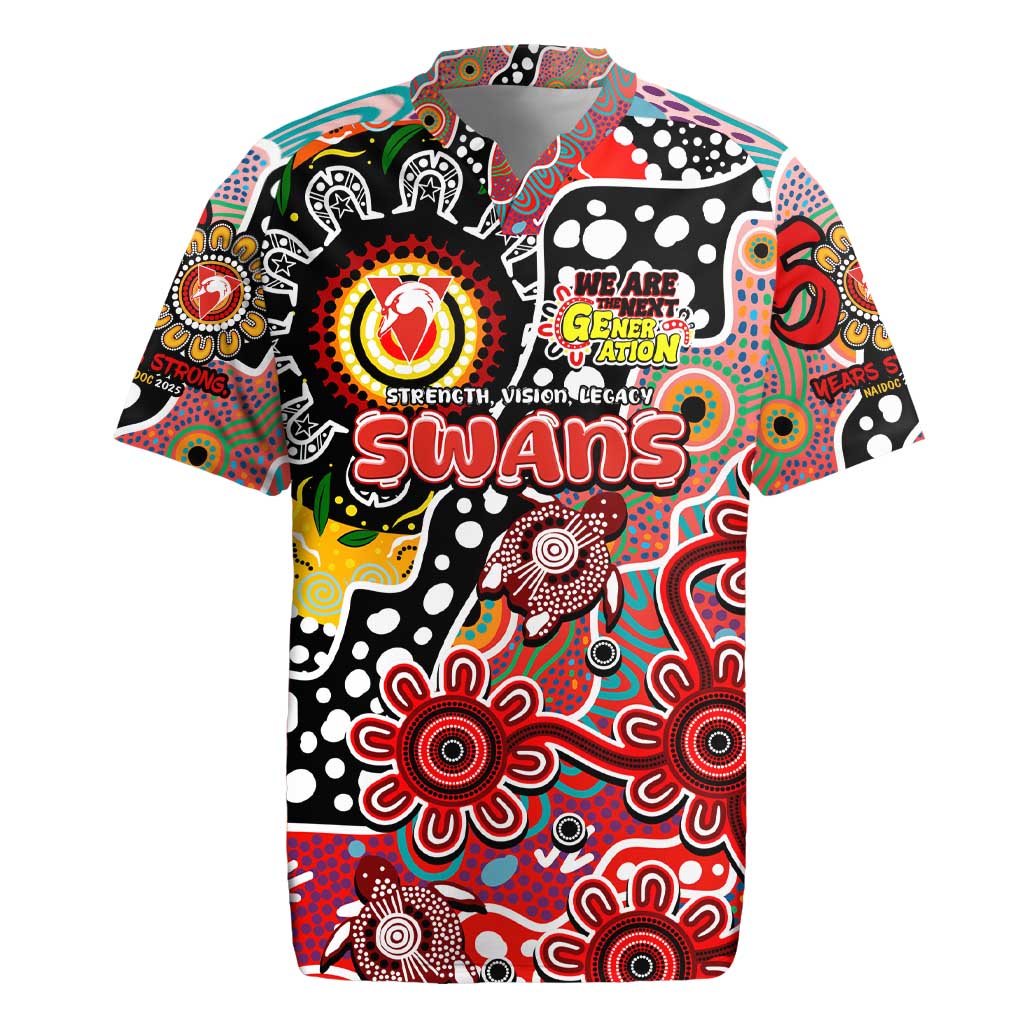 Personalised Swans AFL Celebrating 50 Years of Naidoc Rugby Jersey NAIDOC Week 2025 Aboriginal