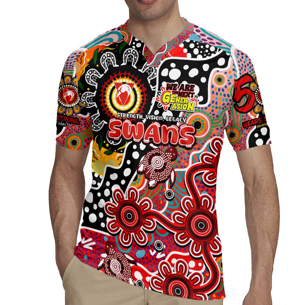 Personalised Swans AFL Celebrating 50 Years of Naidoc Rugby Jersey NAIDOC Week 2025 Aboriginal