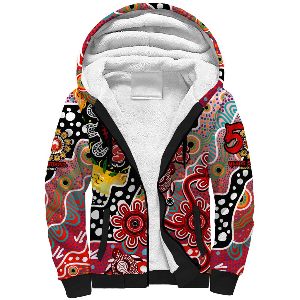 Personalised Swans AFL Celebrating 50 Years of Naidoc Sherpa Hoodie NAIDOC Week 2025 Aboriginal