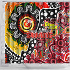 Swans AFL Celebrating 50 Years of Naidoc Shower Curtain NAIDOC Week 2025 Aboriginal