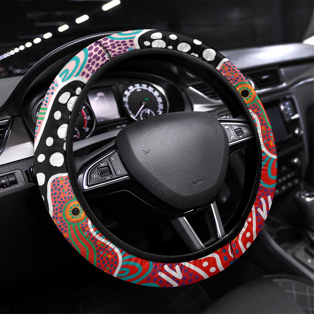 Swans AFL Celebrating 50 Years of Naidoc Steering Wheel Cover NAIDOC Week 2025 Aboriginal