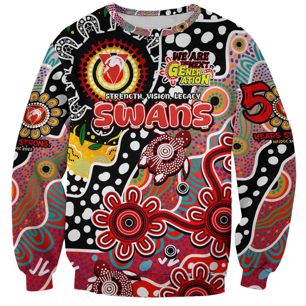 Personalised Swans AFL Celebrating 50 Years of Naidoc Sweatshirt NAIDOC Week 2025 Aboriginal