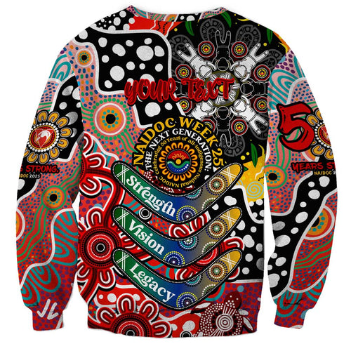 Personalised Swans AFL Celebrating 50 Years of Naidoc Sweatshirt NAIDOC Week 2025 Aboriginal