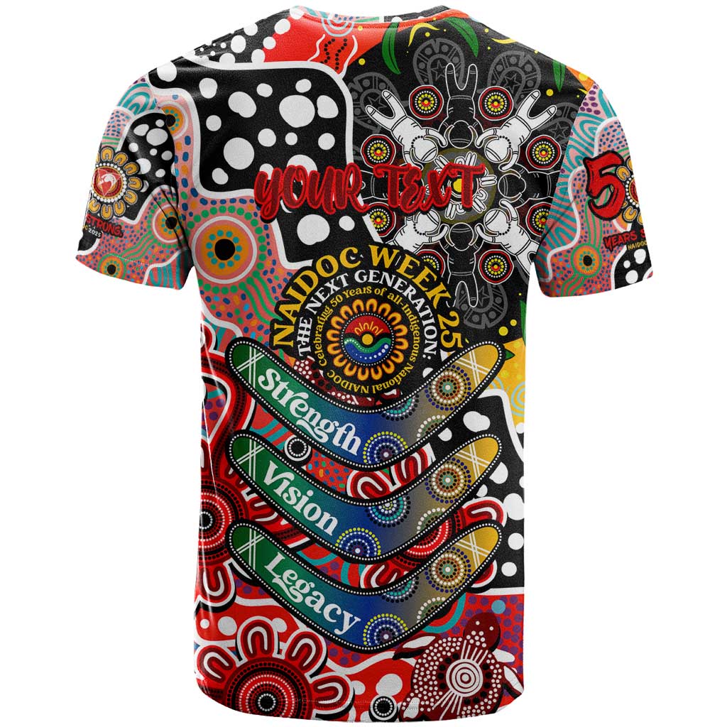 Personalised Swans AFL Celebrating 50 Years of Naidoc T Shirt NAIDOC Week 2025 Aboriginal