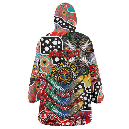 Personalised Swans AFL Celebrating 50 Years of Naidoc Wearable Blanket Hoodie NAIDOC Week 2025 Aboriginal