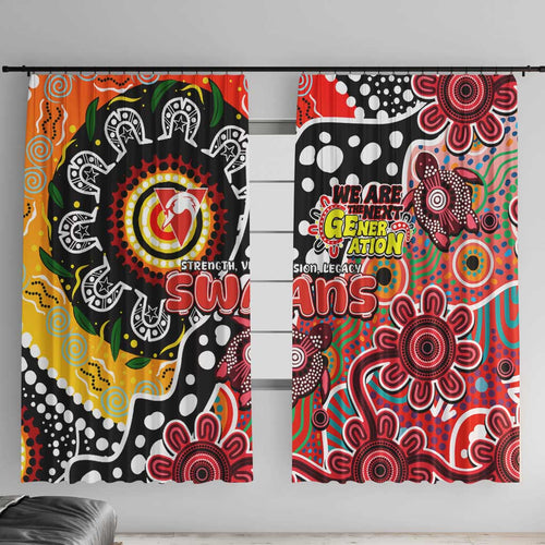 Swans AFL Celebrating 50 Years of Naidoc Window Curtain NAIDOC Week 2025 Aboriginal