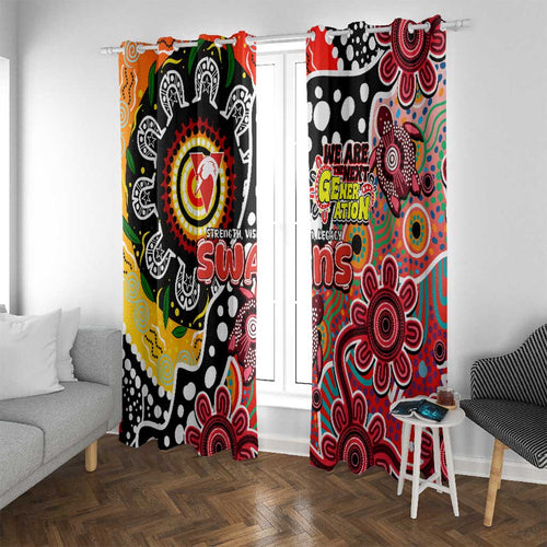 Swans AFL Celebrating 50 Years of Naidoc Window Curtain NAIDOC Week 2025 Aboriginal