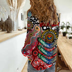 Personalised Swans AFL Celebrating 50 Years of Naidoc Women Casual Shirt NAIDOC Week 2025 Aboriginal